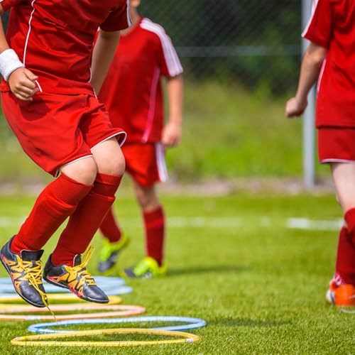 2 Pack Pro Soccer Leg Sleeves Socks/Compression for Calf - over the calf,ootball, baseball, basketball,rugby - color: Red