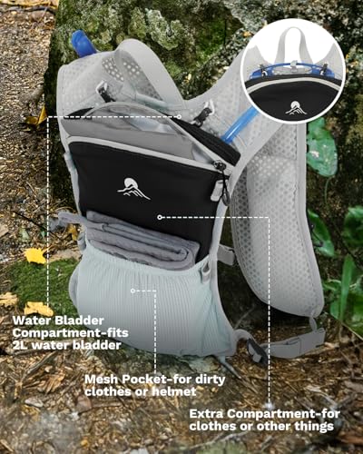 Running Vest for Women and Men, Hydration Running Backpack, Runners Vest, Hydration Vest, with Front Phone Holder, Adjustable Chest and Waist Strap - color: Black, size: Only Backpack