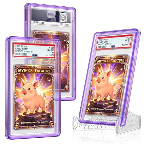 For PSA Graded Card Slab Protector Case Purple - color: Purple
