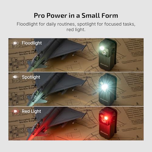 OLIGHT Oclip Pro Rechargeable EDC Clip-on Flashlight, Phantom Squadron - color: Gray