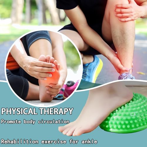 2PCS Hedgehog Balance Pods, Half Ball Balance Trainer with Pump - color: Green