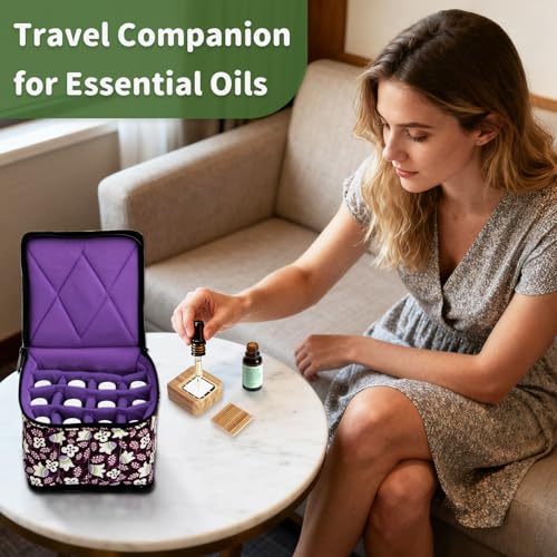 Weljoy Essential Oil Case 13 Bottle Organizer, Bellwort - color: bellwort