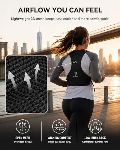 UTOBEST Minimalist Running Hydration Vest with 500ml Soft Flask,Lite M3 - size: ML(33.1"-44.9")