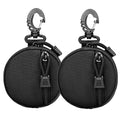 2 Packs Tactical EDC Pouches Compact Mini Military Molle Utility Pouch Accessories Organizer Bags Coin Purse Keychain Pockets Credit Card Holder for Waist Pack - color: 2 Pack Circle Black