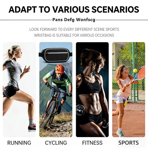 Sports Armband for Phone, Zippered Pocket with Adjustable Band, Cycling