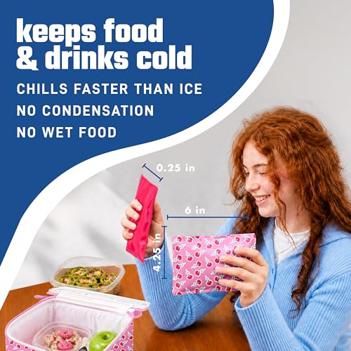 Fit & Fresh Cool Coolers Soft Ice Packs for Lunch Bags & Coolers, 2pk - color: Sweet Pink Print (2 Pack)