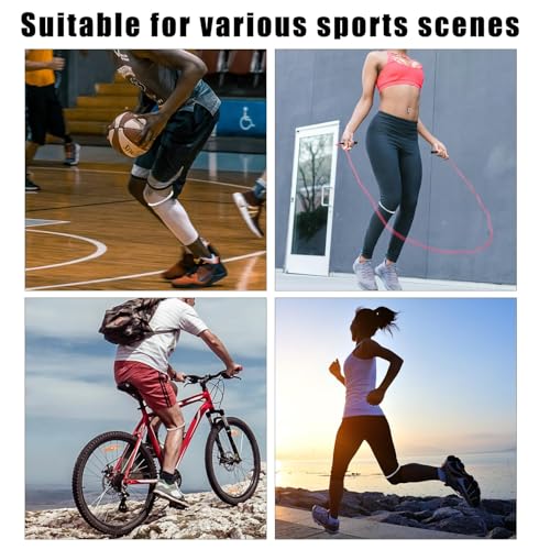 2 Pack Patella with Knee Pads for Patella Tendon Pain Relief - Knee Brace for Tendonitis Jumper Running Sports Basketball Men Women Knee with Patella Support (White) (White)-