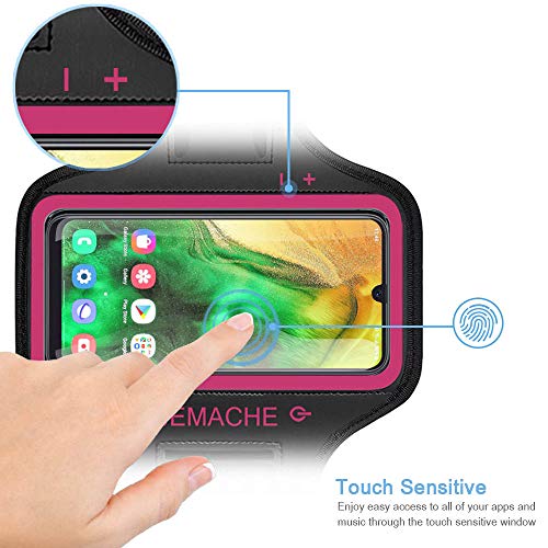 Running Armband for Samsung Galaxy A57 A56 A55 A54 (Rosy) - color: Rosy