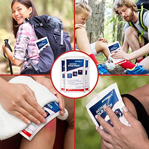 Instant Cold Pack, Disposable, Large, 7.5 x 4.5 Inches, Ice Packs for Pain Relief (6 per Pk) - color: 6 Per Pk