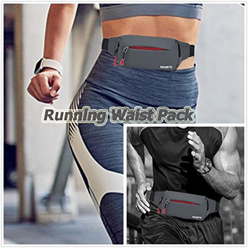 Fanny Pack Men Women Water-resistant Sports Waist Pack Small Bumbag Unisex - color: Gray