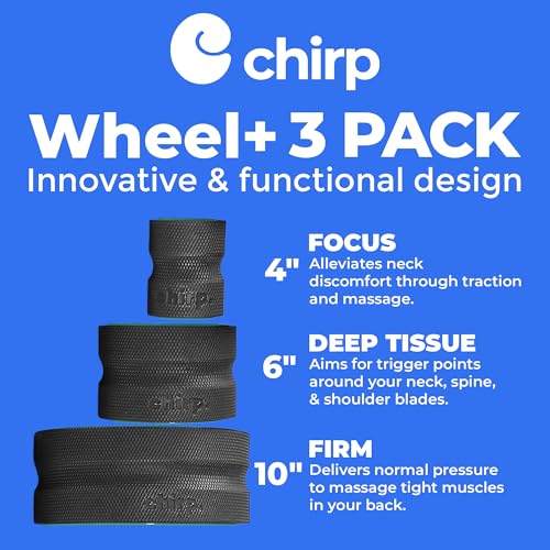 Chirp Wheel+ Foam Roller 3-Pack, Back & Neck Pain Relief, Mint - size: 3 Pack