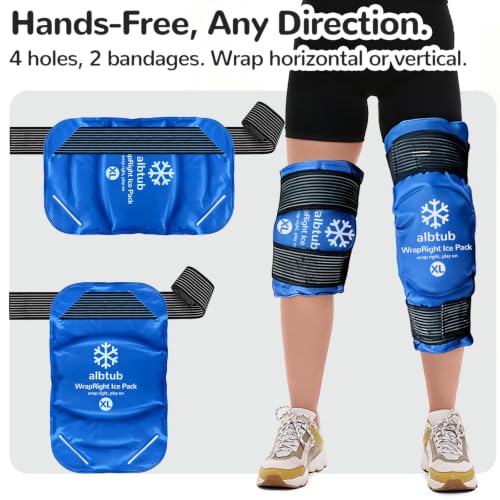 Extra Large Ice Pack for Injuries Reusable,12×20in Fits Back & Hip - size: Hands-free XL