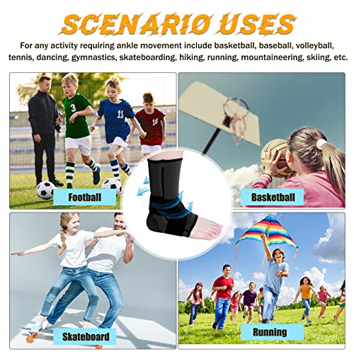 Tarpop 1 Pair Kids Ankle Brace Compression Support,Black,X-Small - color: Black, size: X-Small