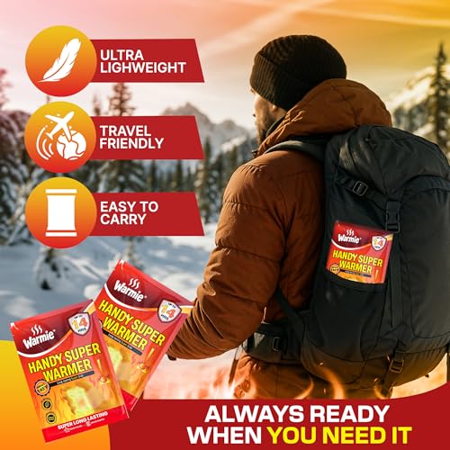 Warmie Super Warmer for Hand & Body | Air‑Activated, Long‑Lasting | Japan‑Sourced Pouch, Made in Korea | Bigger Size, Steady Heating, Odorless | Instant Natural Warmth for Cold Weather | 20 Pack