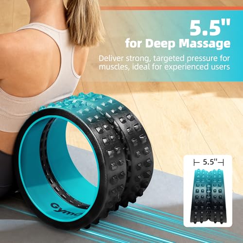 GymCope 10in Back Roller, Foam Roller for Exercise, Spine-Safe Groove