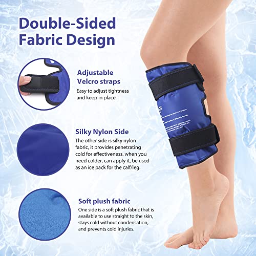 NEWGO Bundle of Shin Splint Ice Pack and Ankle Ice Pack Wrap