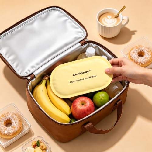Cerbonny Slim Ice Packs for Lunch Boxes,Reusable, 2 Pack, Sunshine Yellow - color: Yellow