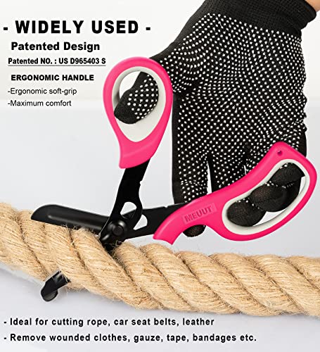 MEUUT Medical Scissors 2-Pack Trauma Shears for Nurses All Purpose Scissors - color: Pink+pink