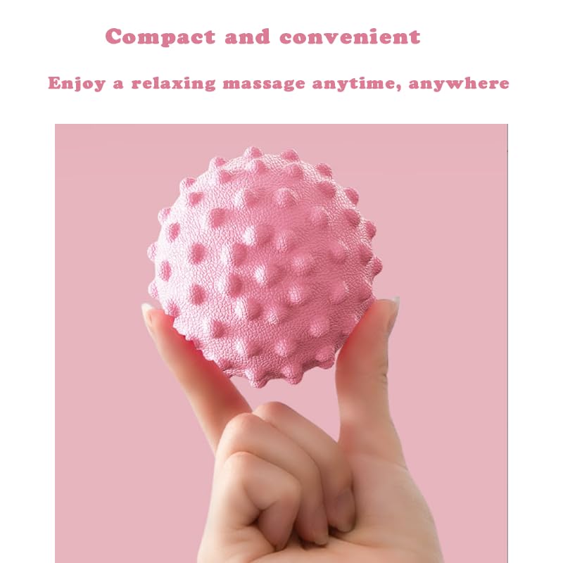 1pc Myofascial Release Massage Balls for Trigger Point, Yoga, and Pilates - Relieve Muscle Tension and Improve Flexibility Pink - color: Pink
