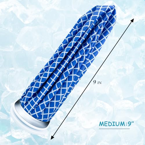 Ice Bags for Injuries, Classic No-Leak Elastic Breathable Ice Pack, Cold and Heat Treatment Ice Bag, Can Relieve Headaches, Migraines, Sports Injuries Swelling Pain, 9 Inch (2 Sets) - size: 9"