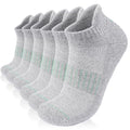 Lapulas Merino Wool Ankle Socks for Men Women, Hiking Running, 6 Pairs - color: Light Grey, size: Medium