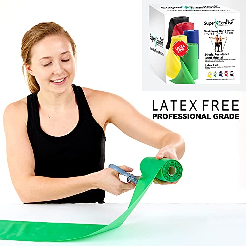 Resistance Band Bulk Rolls, 8/16/24 yd x 6 in - size: 24 Yards, style: Intermediate Level 1