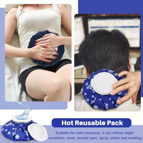 Honoson 4 Pack Reusable Ice Bag Hot Cold Bag Leakproof, Snowflakes Style - style: Snowflakes Style