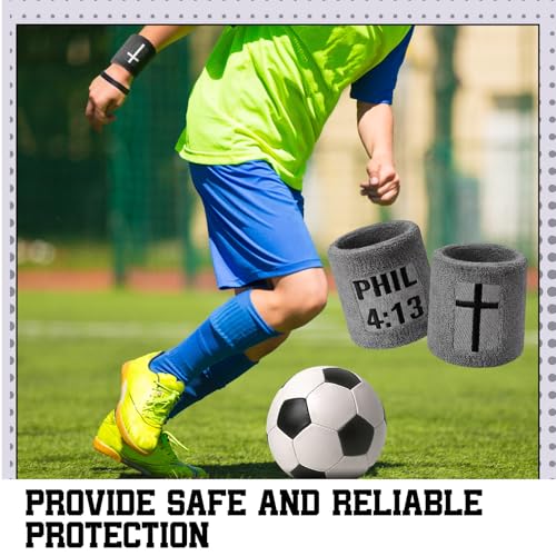 Misdary 6 Pair Cross Wristband Baseball Drip Football Accessory - color: Multicolor