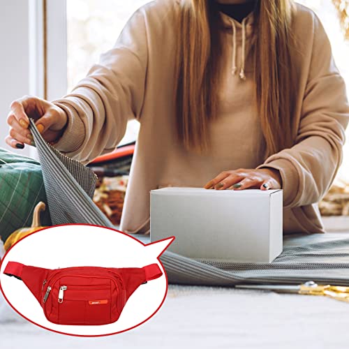 3 Pcs Fanny Packs Crossbody Waist Bags for Women Men Crossbody Waterproof Fanny Pack Belt Bag for Travel Walking Running Hiking Cycling Outdoor Easy Carry Any Phone, Wallet (Black, Red, Gray) - color: Black, Red, Gray