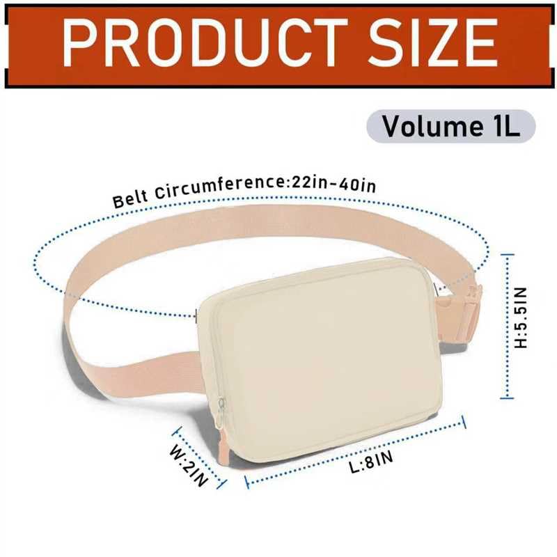 Amazerbst Belt Bag, Fanny Pack, Everywhere Belt Bag,40 Inch Adjustable Strap,for Women and Men,Waterproof - color: Brown