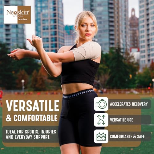 Premium Elastic Bandage Wrap (2” Wide, 2 Pack) - Nexskin Latex Free Athletic/Medical Compression Bandages Hook & Loop Fasteners at Both Ends - Lifetime Washable & Reusable Bandages - size: 2 Pack