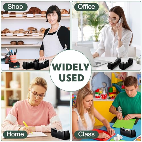 Yahenda 6 Pack Tape Dispenser Desk Bulk with 24 Rolls, Replacement Cores