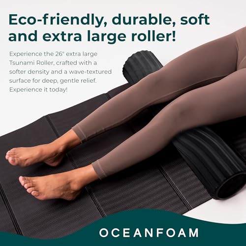Oceanfoam Tsunami Roller - XL Soft Density Foam (Black & Charcoal Marbled) - color: Black & Charcoal Marbled