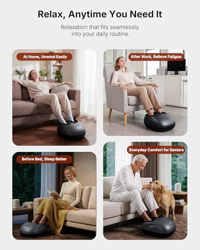 KNQZE Shiatsu Foot Massager with Heat for Plantar Fasciitis, Birthday Gifts - color: Gray
