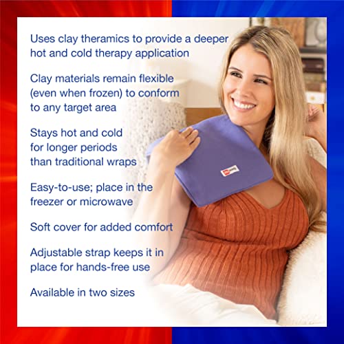 ThermiPaq Reusable Ice Pack and Hot Cold Pack for Injuries - Shoulder, Elbow, Ankles, Back and Knee Ice Pack, X-Large, 9.5 inches x 16 inches, Microwave Heating Pad (Pack of 2) - size: 1 Count (Pack of 2)
