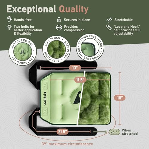 Flexible Knee Wrap Hot and Cold Gel Pack 10" x 12.5" - color: Green