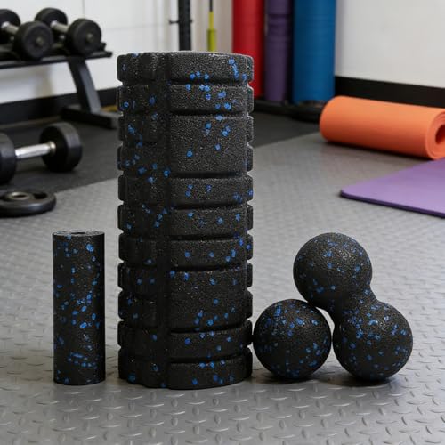 Exercise Roller Foam 2-Piece High-Density Textured Massager