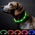BSEEN Light Up Dog Collars - Silicone LED Dog Collar, Cuttable Lighted Puppy Collar, Glowing Dog Walking Lights for Small Medium Large Collars (Green) - color: Green-Standard(70cm)