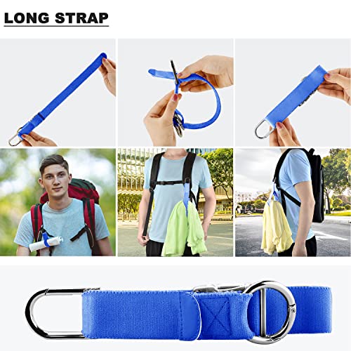 ZINZ Elastic Jacket Gripper Travel Strap with D-Ring Hooks and Buckle - color: Blue