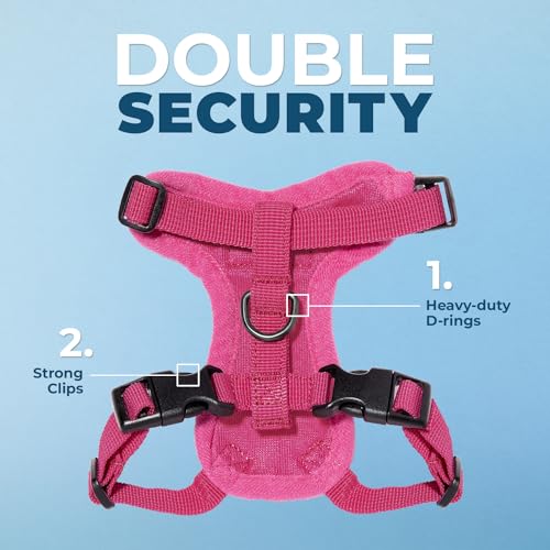 Voyager Escape-Proof Step-in Harness & Leash - Fuchsia, XS - color: Fuchsia, size: XS (Chest: 13 - 16")