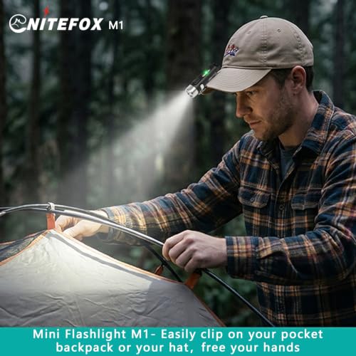 M1 Mini EDC Keychain Flashlight Clip-on Light Portable Signal Safety Lamp - color: Army green
