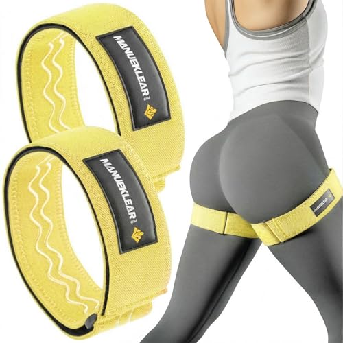 MANUEKLEAR Non-Slip Blood Flow Restriction Bands, BFR Booty Bands for Women - color: Yellow