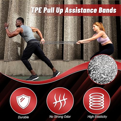 5-Level Resistance Bands for Working Out, Pull Up Assistance Bands - color: Gray Gradient