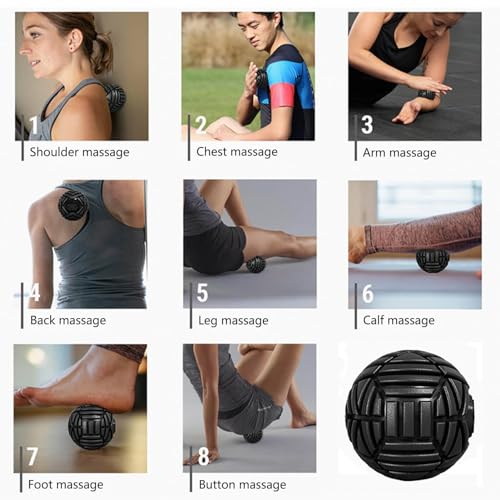 Tetop Fitness Muscle Massage Ball, 3.15in, Therapy Ball for Trigger Point Massage, Myofascial release, Mobility ball for Exercise & Recovery (Purple) - color: Purple