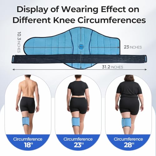 Comfpack Knee Ice Pack Wrap, 2 Hours Ice Pack for Knee Replacement Surgery