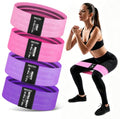Fabric Resistance Bands for Working Out, 4-Pack for Legs, Glutes & Hips - color: Pink 4-Pack