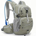 VPBAGE Hydration Backpack with 2L Bladder – Thermal Insulated Water Pack for Hiking, Skiing, Running – Lightweight Daypack for Men & Women, Soft-Lined Sunglasses Pocket & Large Waist Pockets - color: Light Gray