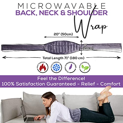 Microwavable Heating Pad with Straps, Medium, Gray, Hot/Cold Therapy - color: Gray, size: Medium