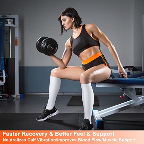 FEYHAY Copper Compression Socks (8 Pairs) 15-20 mmHg Circulation is Best Athletic & Daily for Men & Women, Running, Climbing - color: 07 White, size: Large-X-Large
