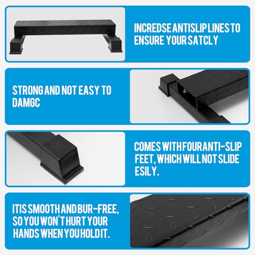 Steel Calf Raise Block, Heavy-Duty Stretch Platform, Leg Workout Equipment - color: BLACK-high